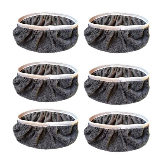 4/6Pcs Microfiber Flat Mop Replacement Cloth Cover Wet Dry Cleaning Washable Mop Covers for Swiffer Sweeping Mop