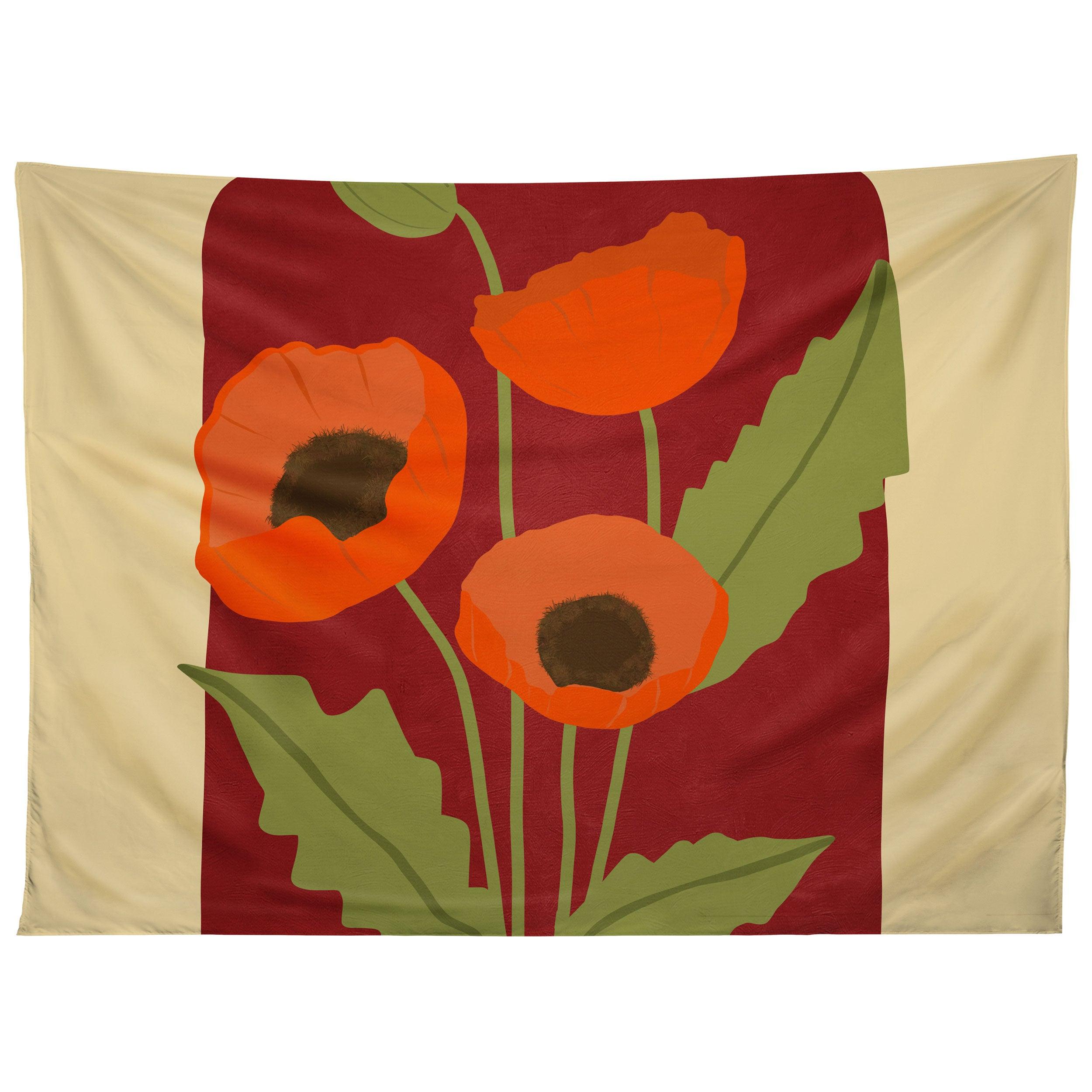 POPPIES 02 tapestry 75x100