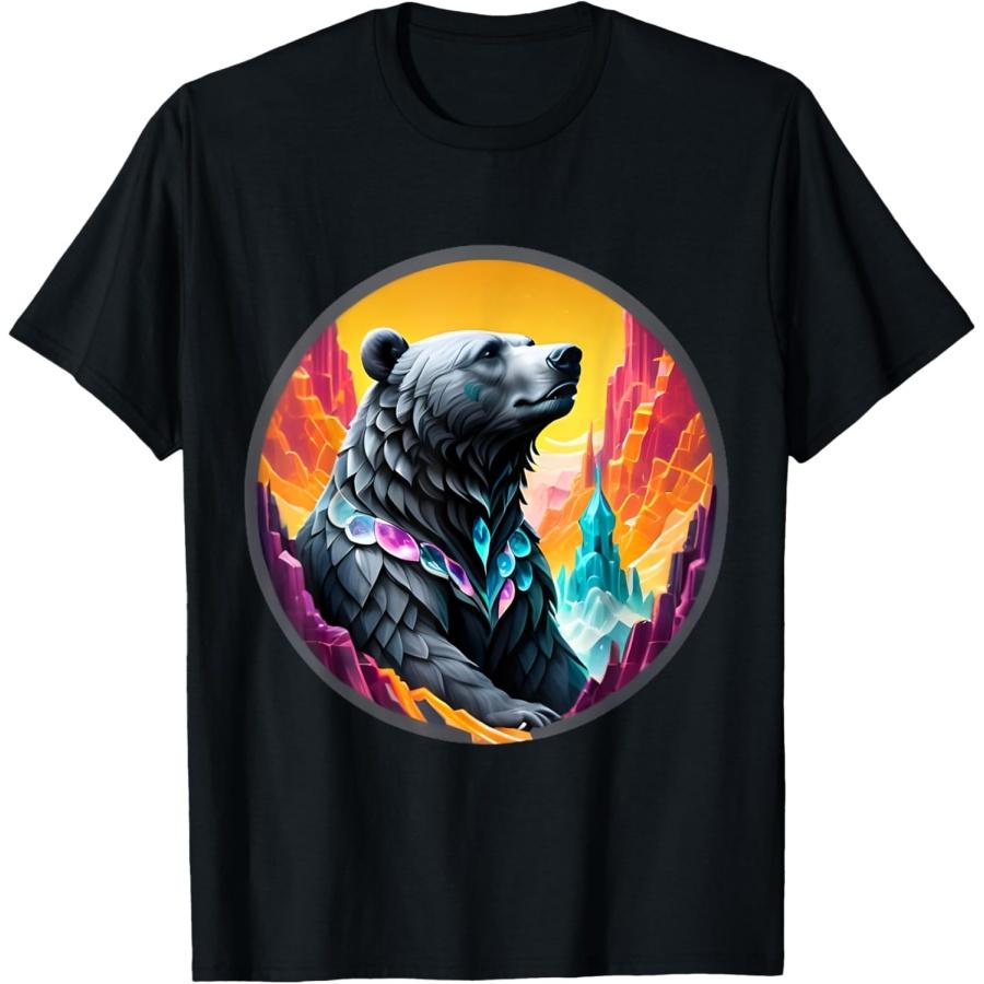 Majestic Bear Deity and Crystal Palace Ornament Collection T-Shirt S