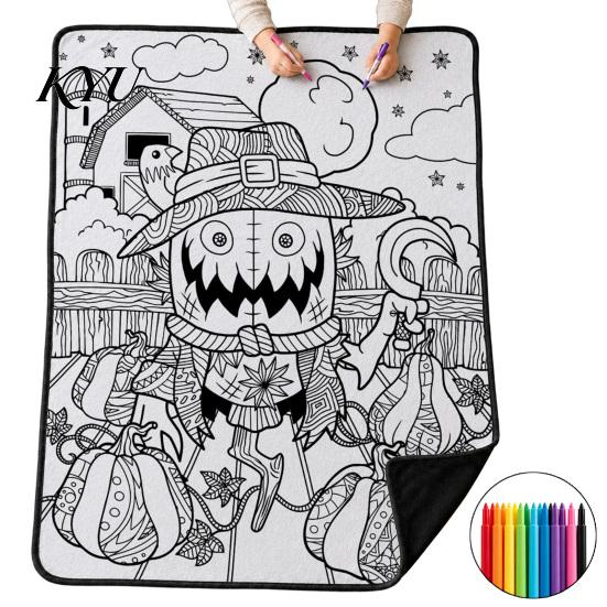 Einzigartige Geburtstagsgeschenke für sie Halloween DIY Maldecke mit 24 Stiften, Gestalte deine eigene Decke, Dekorative Wohnzimmerdecke, Geist Kürbis