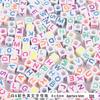 Colorful Acrylic Square Beads: English & Russian Letters for Handmade DIY Bracelets & Jewelry Accessories