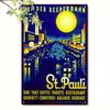 Vintage 1936 Hamburg Reeperbahn Metal Tin Sign  Retro German Nightclub  Bar Wall Art   Durable Metal Poster for Home Cafe