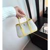 Bolsa Transversal 2026 Lançamento Novo Sensação de Luxo Rosa e Branco Couro Bovino Camada Superior Mini Bolsa Jardim Para Mulheres Bolsa Simples Para o Dia a Dia
