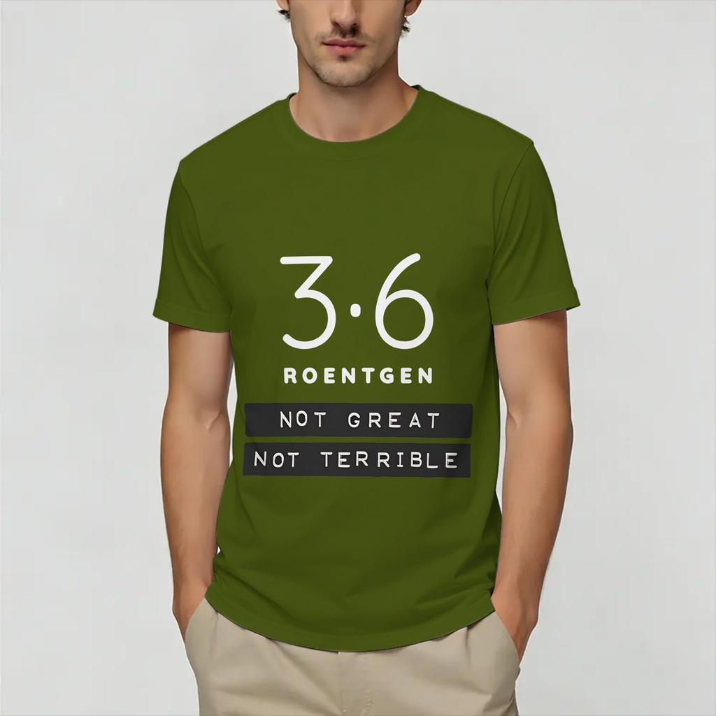 Tschernobyl 36 Röntgen Unisex T-Shirts Lustige T-Shirts Kurzarm Rundhals T-Shirts Baumwolle Grafikbedruckte Kleidung