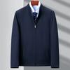 New Stand-up Collar Jacket Men's Spring and Autumn Middle-aged Dad Business Casual Jacket Large Size Shirt