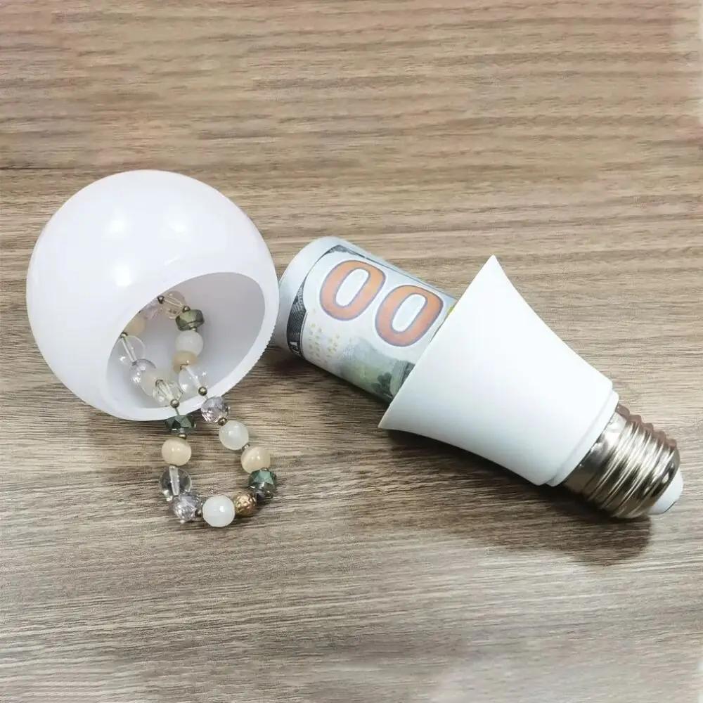 Funny Plastic Light Bulb Money Storage Tanks Stash Can Diversion Safe Container Hidden Storage Small Items