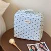 Korean Style Polka Dot Makeup Brush & Storage Bag - 2026 Mint Green Vertical Design