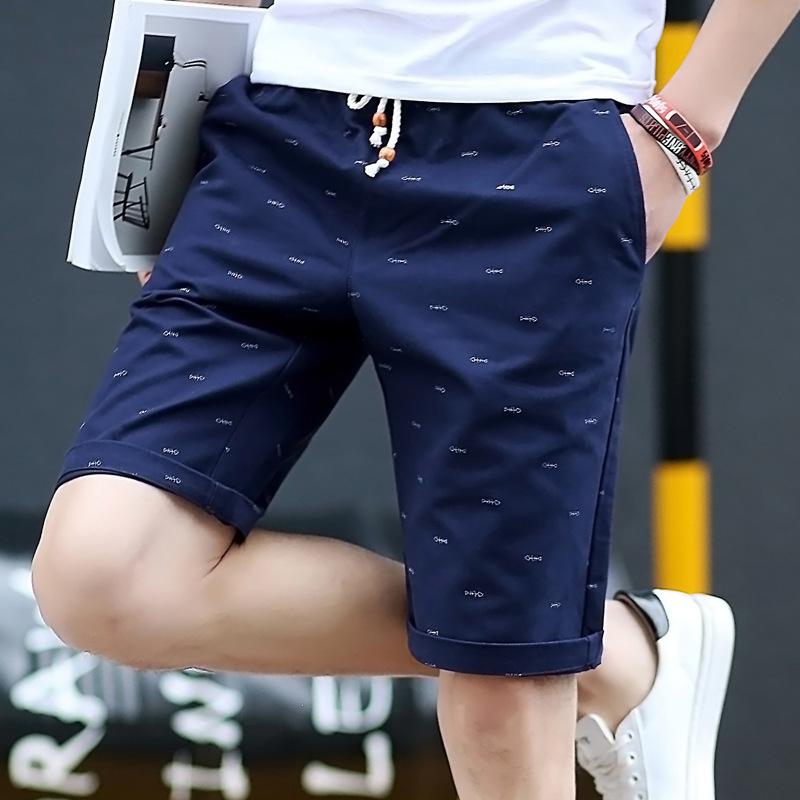 Pantaloncini da Uomo Estivi Larghi a Gamba Dritta Pantaloni Pentagonali, Cotone Puro Sottile Casual Sportivi Semplici