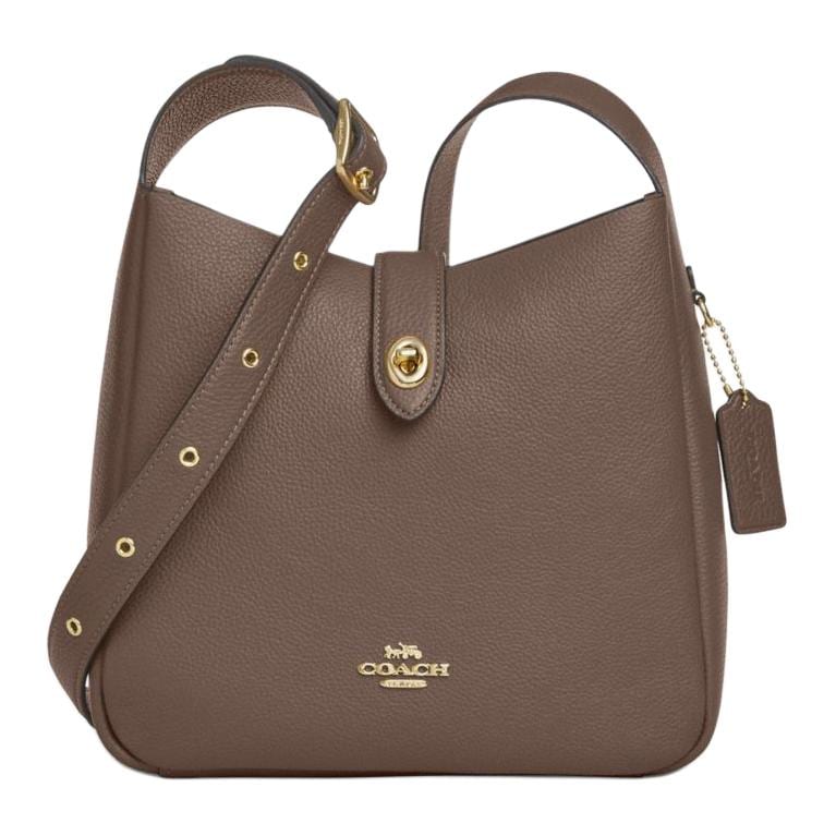 Coach Hadley Pebbled Leather Shoulder Bag, Crossbody Bag Medium Women's Dark Umber CW002-IMV2R
