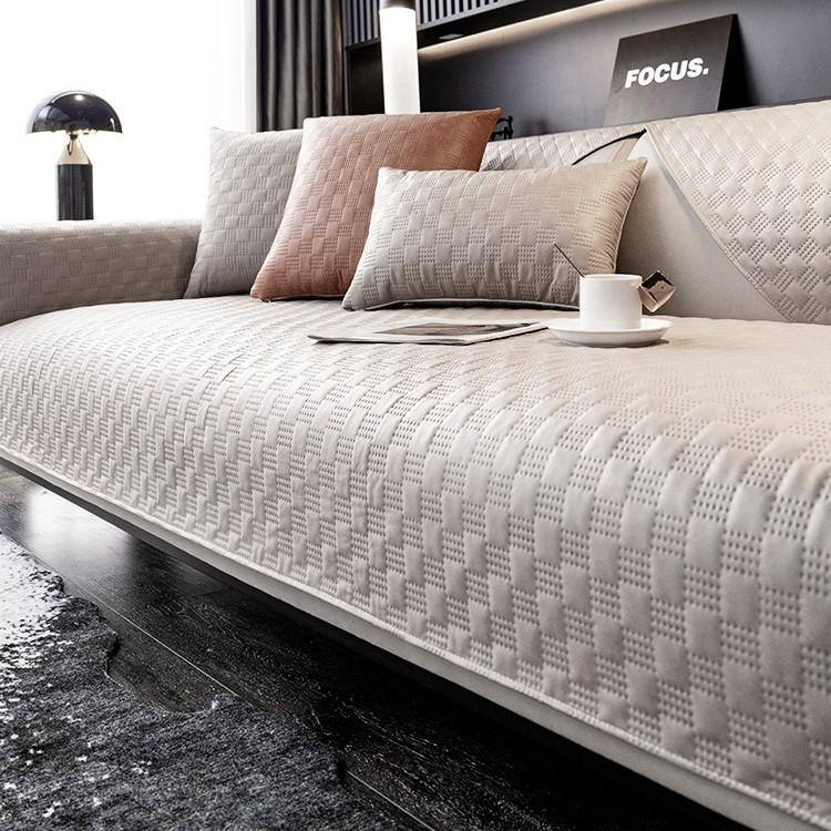Sofa Cushion Four Seasons Universal Technology Cloth Modern High-Grade Light Luxury Waterproof And Non-Slip Cushion Non-Stick Fur Seat Cushion Cover