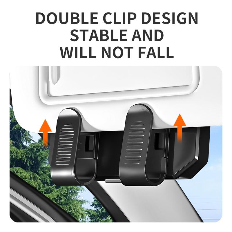Newest Clip-On Car Sunglasses Case Anti-Scratch Glasses Durable Sunshade Box Holder Auto Sun Visor Glasses Storage Accessories