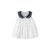Minibala Girls' Pure Cotton Nautical Short Sleeve Shirt
