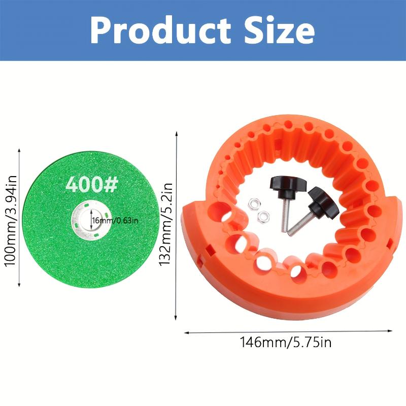 1set Multi Specification Drill Bit Grinder Electric Angle Grinder Grinding Auxiliary Tool Orange Drill Bit Accessory