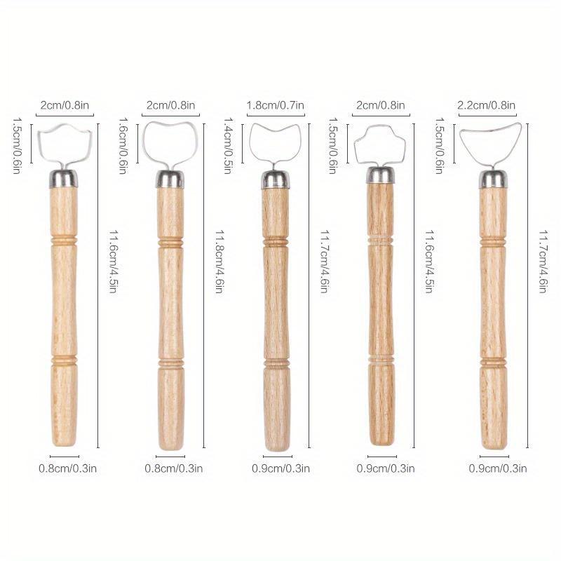 

Набор из 5 шт./набор инструментов с керамическими ручками, скребки для скульптуры из мягкой глины, керамические инструменты, подходящие для изготовления ваших любимых чайных чашек серый