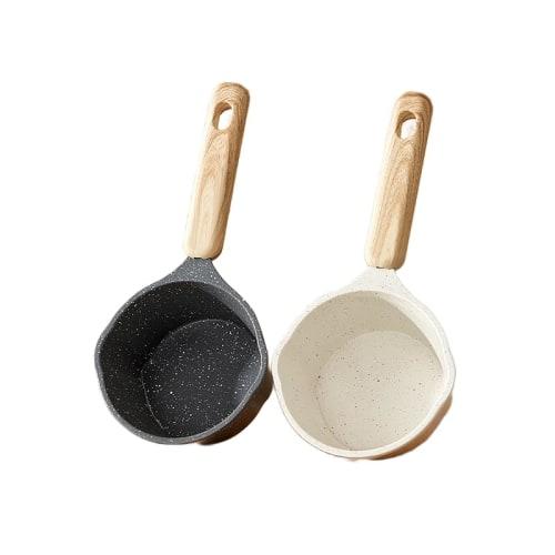 

House Cooker 250ml Milk Pot with Handle, Induction and Gas Compatible, Single-Person Pot, Easy to Pour Soup, Stainless Steel, Induction Compatible