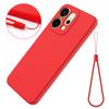 For Oppo Reno14 Pro 5G (China)/Oppo Reno14 Pro 5G (Global) Liquid Silicone Case Phone Back Cover with Hand Strap
