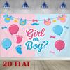 Body 2D pentru Bebeluși Amprentă Papion Mustață Fundal Fotografie Petrecere Gender Reveal