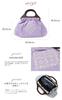 Kimono Cafe Granny Linen Embroidered Tote Summer Adult Bag, Bag, Handbag, Yukata, (Blue)