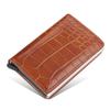 Men's Wallet Plus Women's Short RFID Leather Wallet OEM Custom Aluminum Frame Card Bag