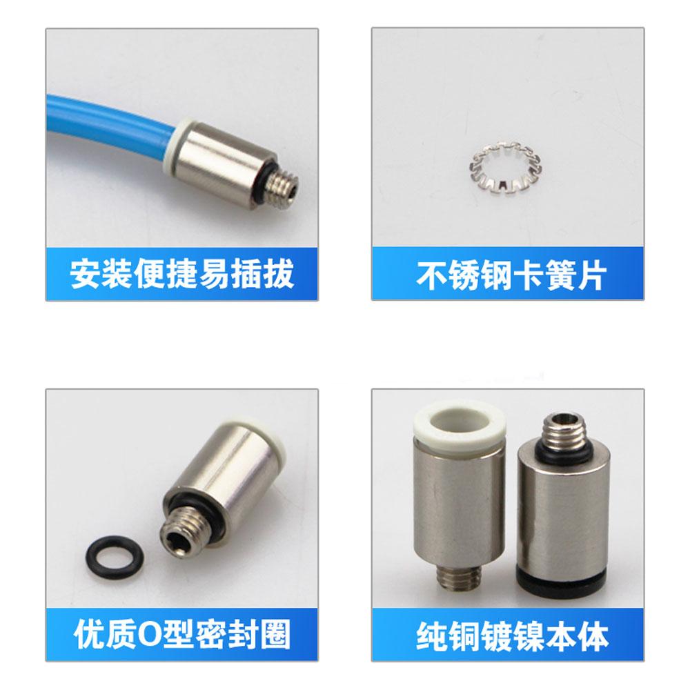 PC M3/4/5/6/8 1/8" 1/4" 3/8" BSP X 3 4 6 8 10mm Tube Brass Pneumatic Air Fittings Push In Connector For Air Compressor Cylinder