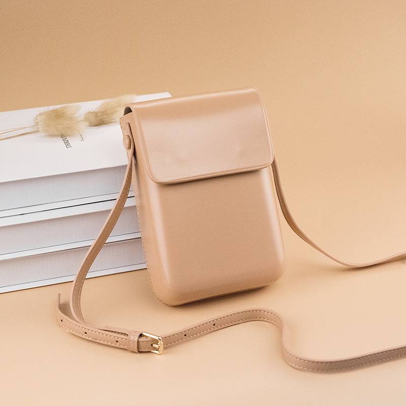 Flap Crossbody Bag Women Mini PU Leather Shoulder Purses And Handbags For Girls Ladies Phone Simple Solid Design Bag