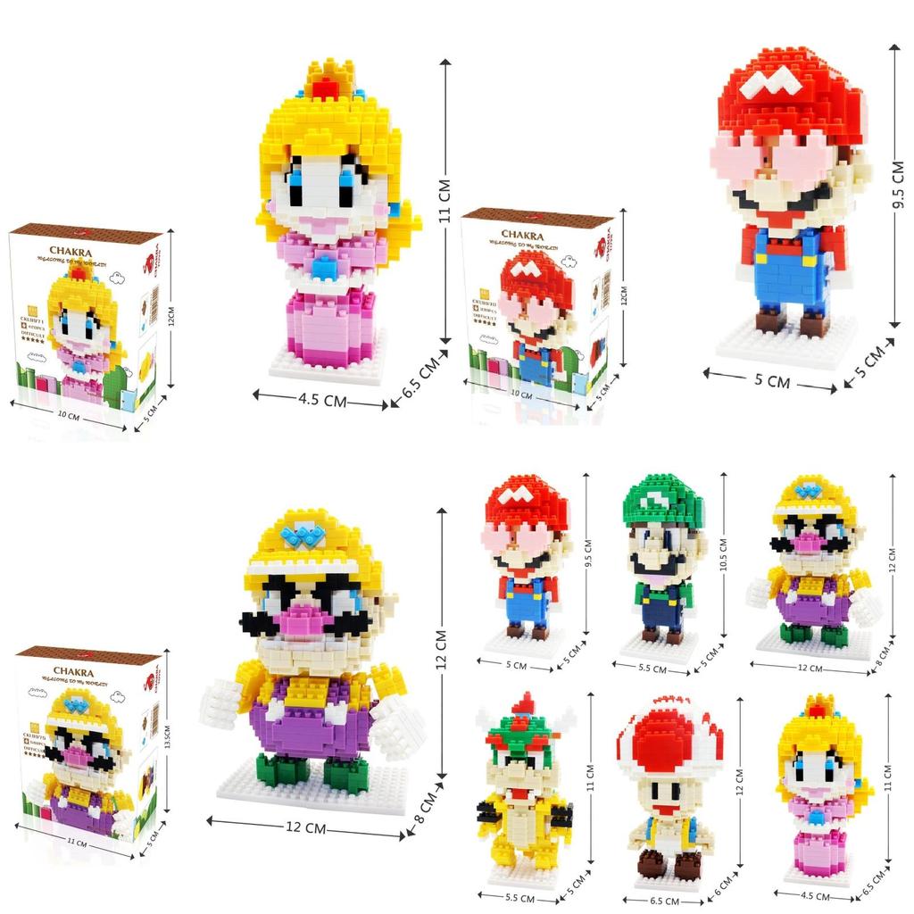 Super Mario Bros Plastic Puzzle Toy For Kids Educational Building Blocks Gift