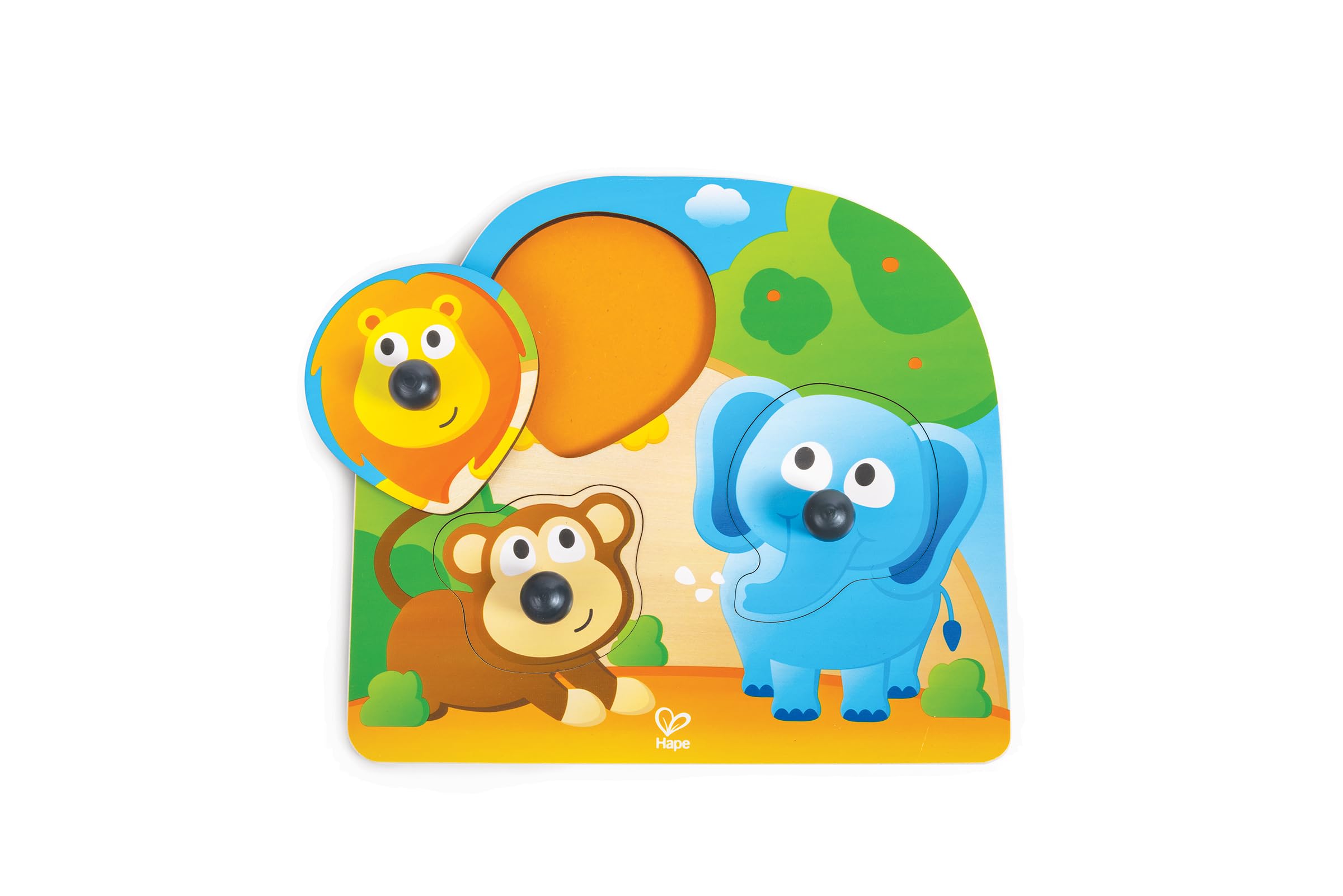 

Hape Pinch Puzzle, Forest Animals, Ages 1+, Wooden Puzzle Toy, E1310