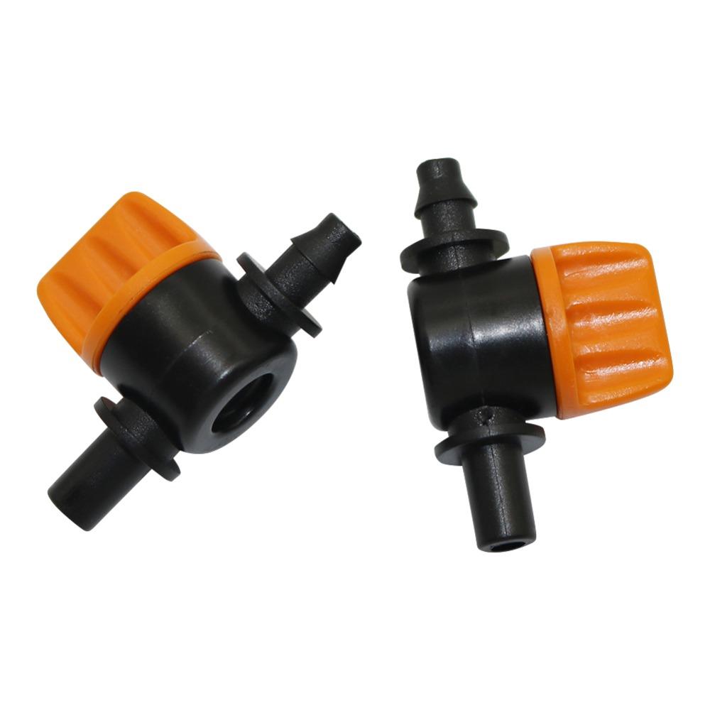 20Pcs 6Mm To Barbed 4/7Mm Interface Miniature Valves Waterstop Hose End Connectors Switch Coupling Garden irrigation Hose Valve