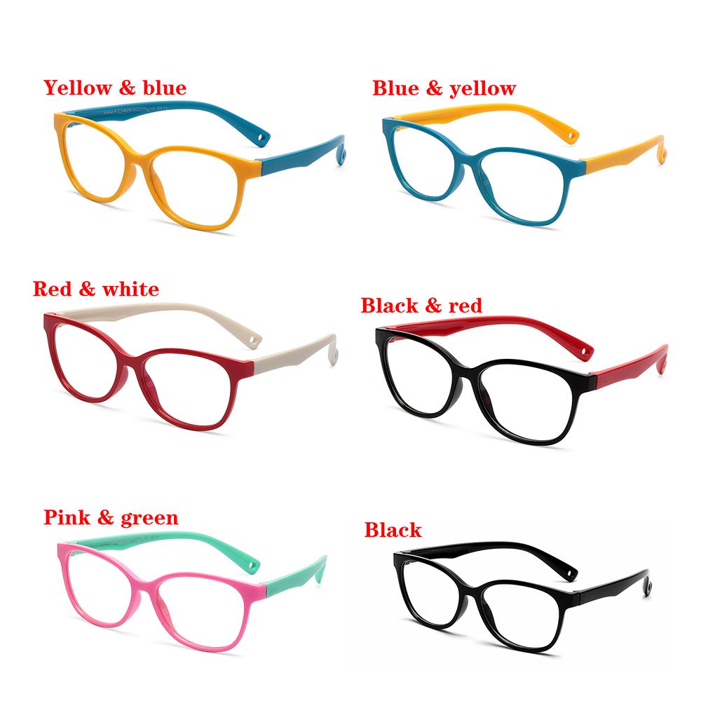 Childrens Anti-Blu-ray Glasses Boys and Girls Baby Computer Goggles Anti-UV Fashion Flat Mirror,Black
