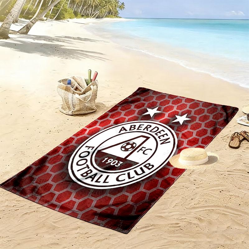 Toalla de Playa con Estampado del Logo de Aberdeen, Toalla Grande Suave de Secado Rápido para Playa, Camping, Natación