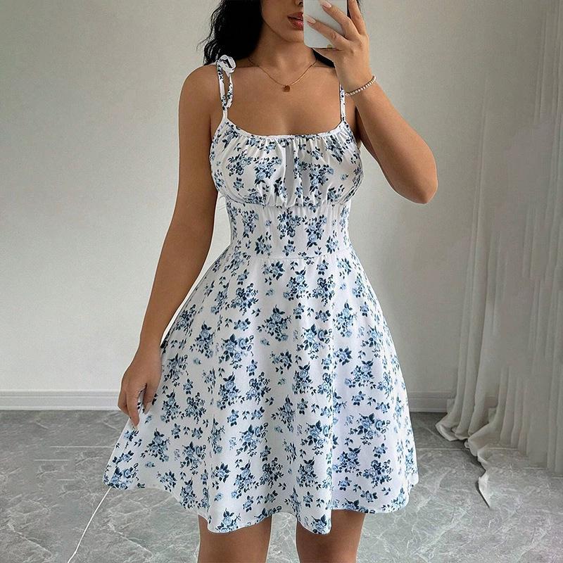Spring Collection: Sweet Waist-Hugging A-Line Short Skirt - 2025 European & American Casual Dress
