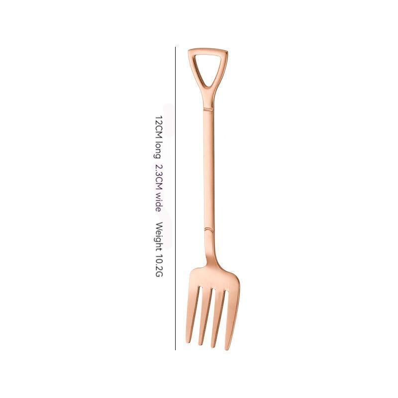 1PC 304 Stainless Steel Retro Coffee Spoon Shovel Ice Cream Spoon Creative Tea Spoon Fruit Forks Fashion Tableware