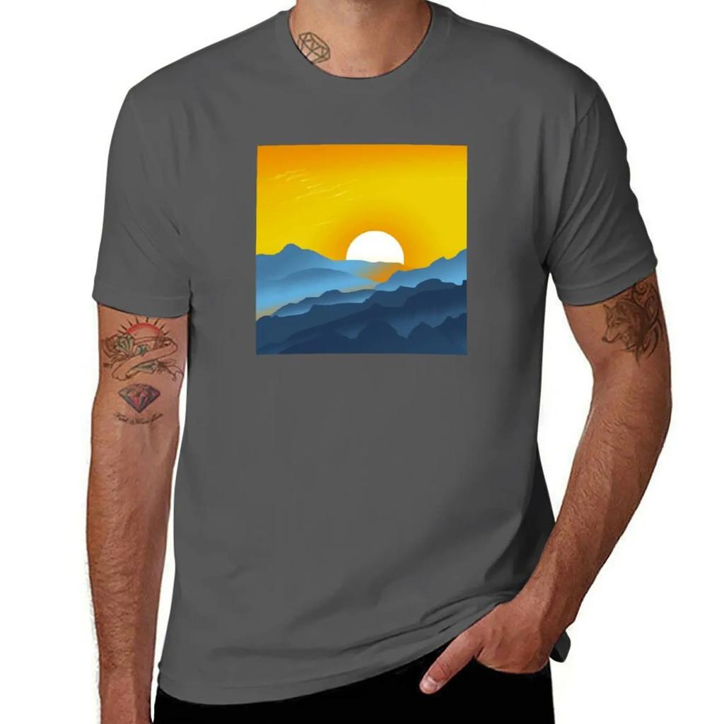 AroAce Pride Sunrise Landscape T-Shirt shirts graphic tees kawaii clothes cute clothes vintage slim fit t shirts for men