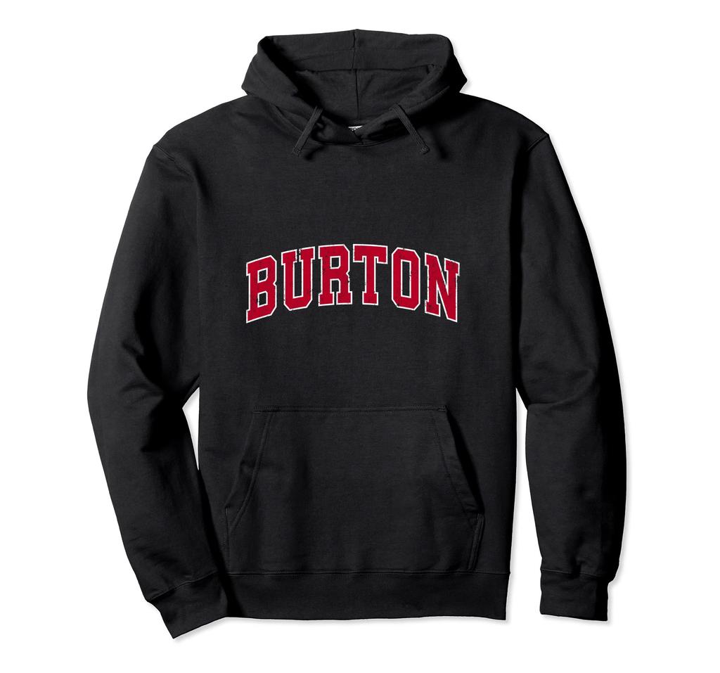 Burton Michigan MI Vintage Sports Design Red Design Hoodie