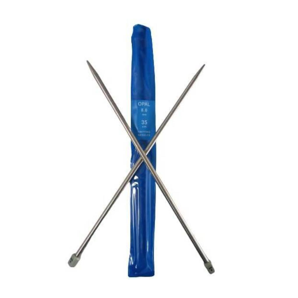 Nein:8 Flachstricknadeln 35 cm, ergonomische Struktur, verfängt sich nicht