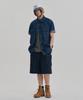 Jenyujeu Eyelets Bermuda Pants - Navy