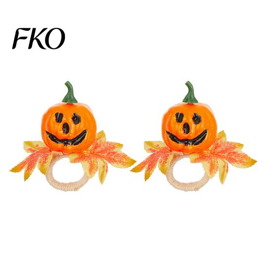 Halloween Table Decor Napkin Ring, Pumpkin, Eyeball, Spider, Skull Holder Spooky Rings for Holiday Dinner Decor, Party Supplies Three-dimensional