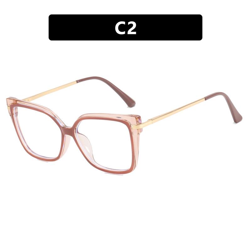 Ochelari de damă Anti-Lumină albastră Moda Personalitate Retro Minimalism Ochelari simpli Cadru mare Ochelari de călătorie pentru șoferi pentru studenți