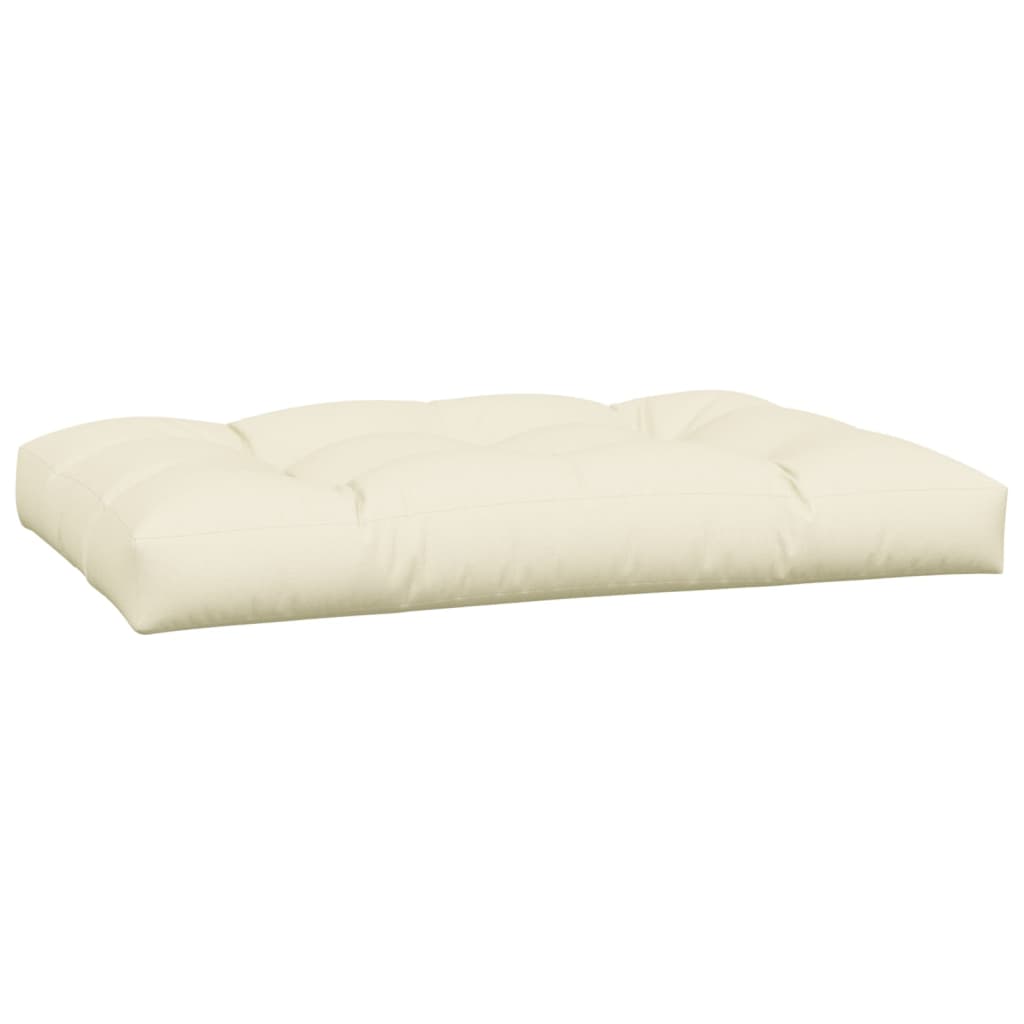 2 Piece Pallet Cushion Set Cream Fabric