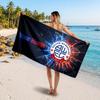 Asciugamano da Spiaggia Personalizzato Bolton Wanderers FC, Stampa Testo Nome Personalizzato, Asciugamano Morbido Asciugatura Rapida con Logo Calcio, Regalo per le Vacanze