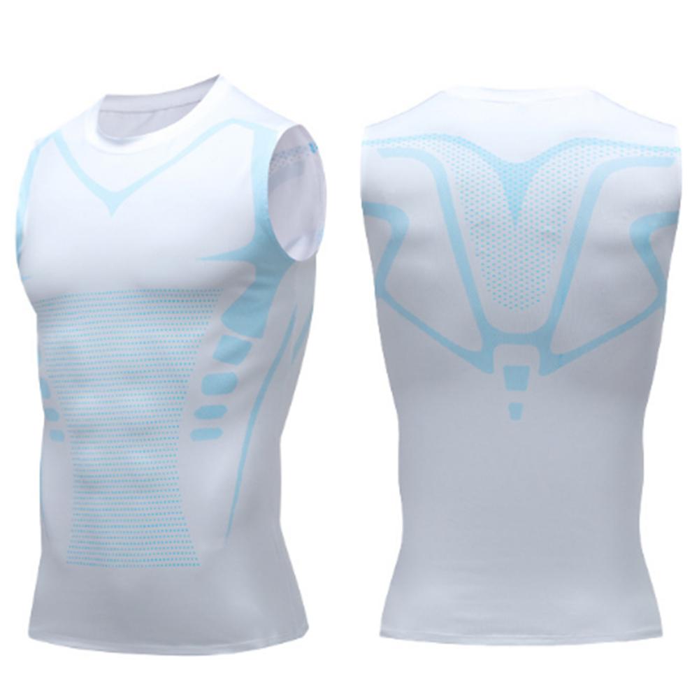 

Мужские футболки без рукавов Базовый слой Жилет Баскетбольный спортивный плотный компрессионный тренажерный зал Фитнес-бегун Топ для бега Джерси Открытый майка 3XL 4XL 5XL XL белый