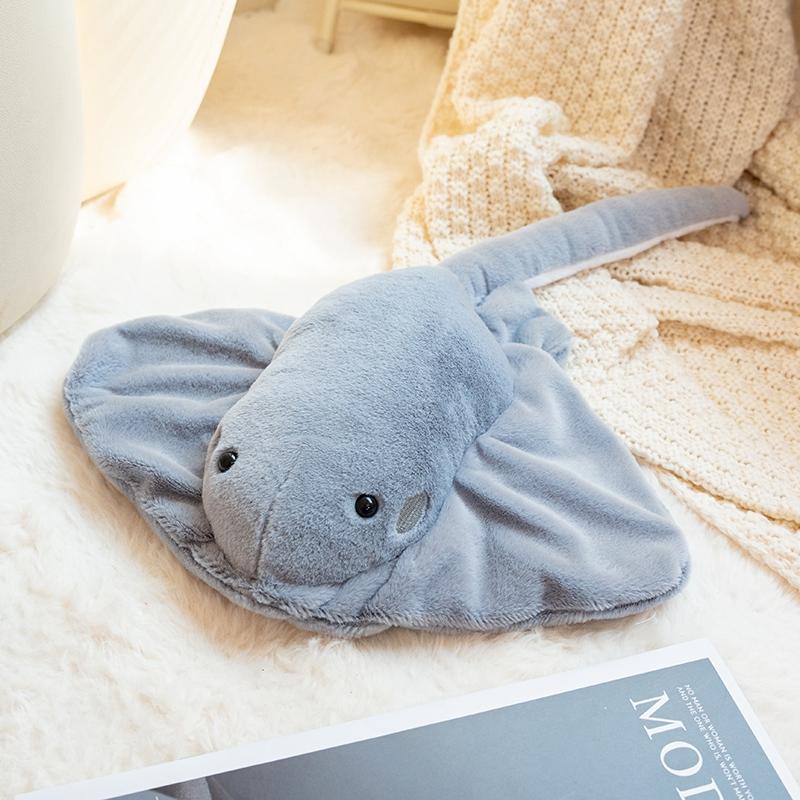 Simuliertes Mobula Teufelsrochen Plüschtier Stofftier Kissen Meeresbewohner Modell Geschenk Für Kinder 35X25CM