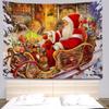 Christmas New Year Santa Claus Tapestry Living Room Sofa Home Decoration Christmas Gift