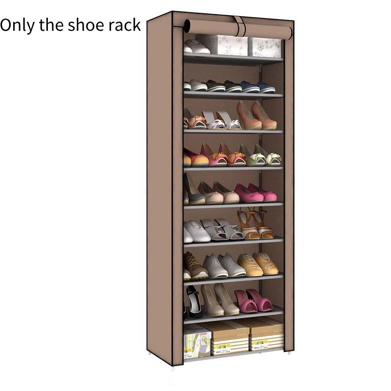 Tier Cabinet 10 Storage Organiser Shoe Rack Black Stand Holds 27 Pairs Dustproof