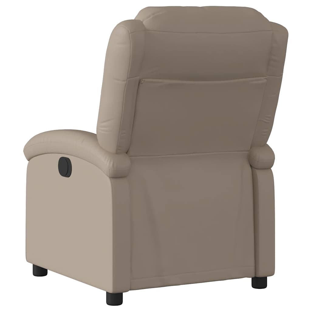 Electric Recliner Chair Cappuccino Faux Leather