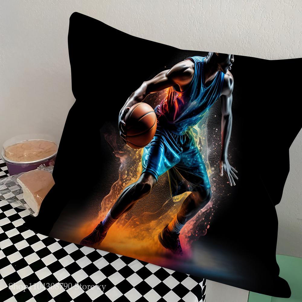 

1pc Basketball Star Pillow Bedroom Sofa Leisure Comfort Cushion Car Living Room Home Decoration 16x16Inch