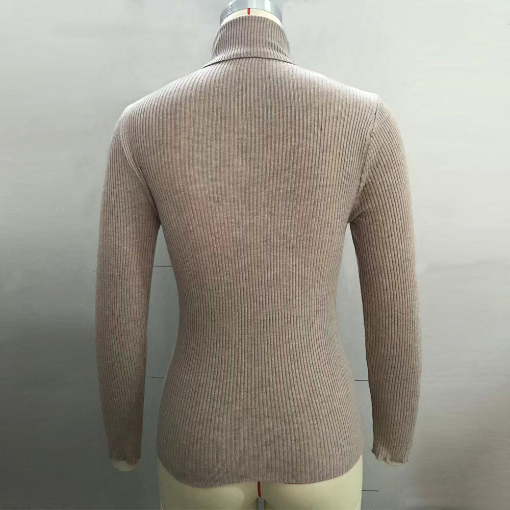 2024 Women's High Neck Knitted Pullover - Europe & America Style