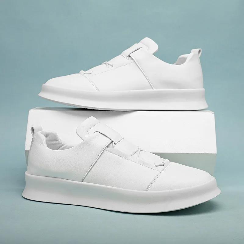 Модная мужская повседневная обувь из натуральной кожи — фото 3