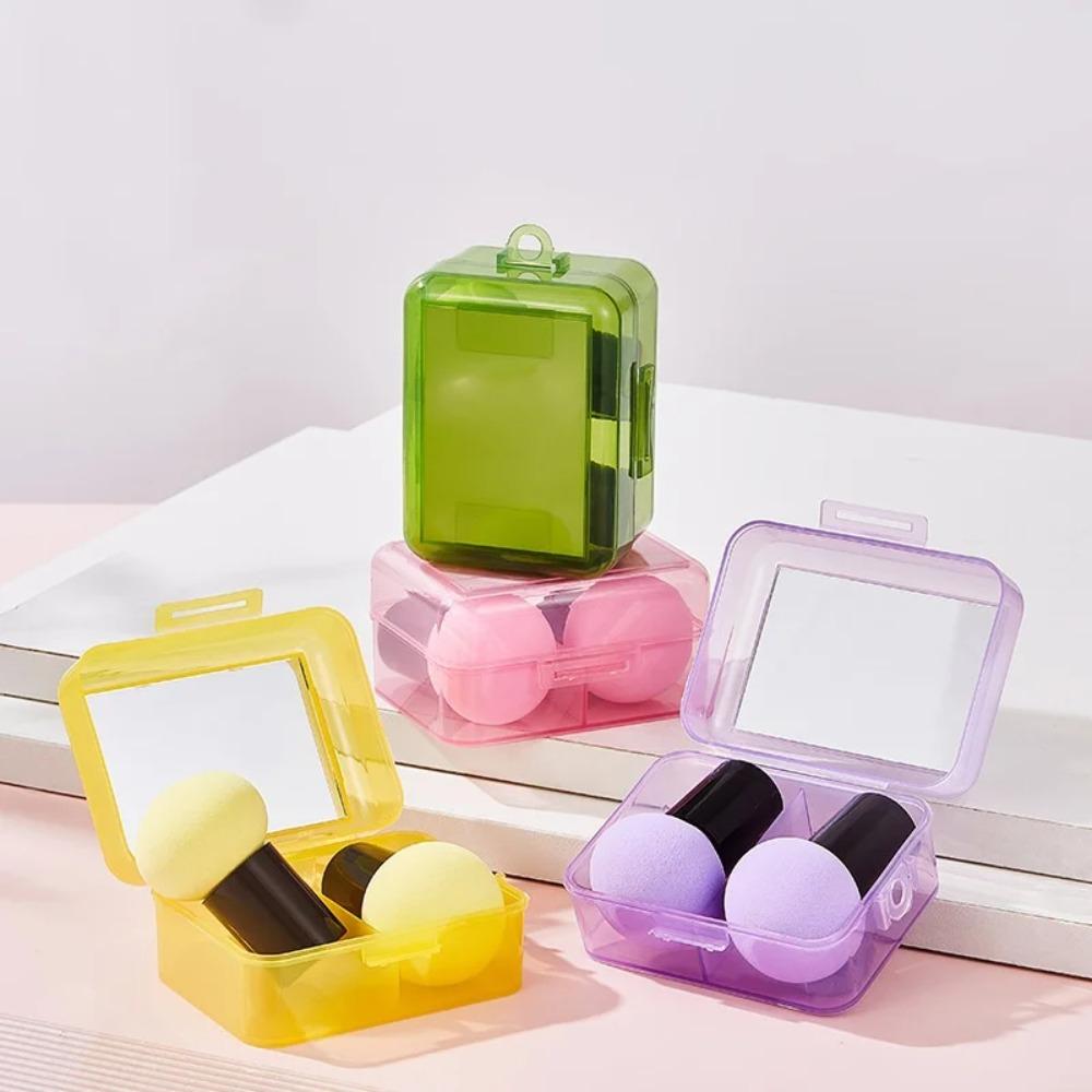 2PCS/Set Long Handle Mushroom Head Makeup Sponge Super Soft for Dry Wet Dual Use Air Cushion Puff Make Up Sponge