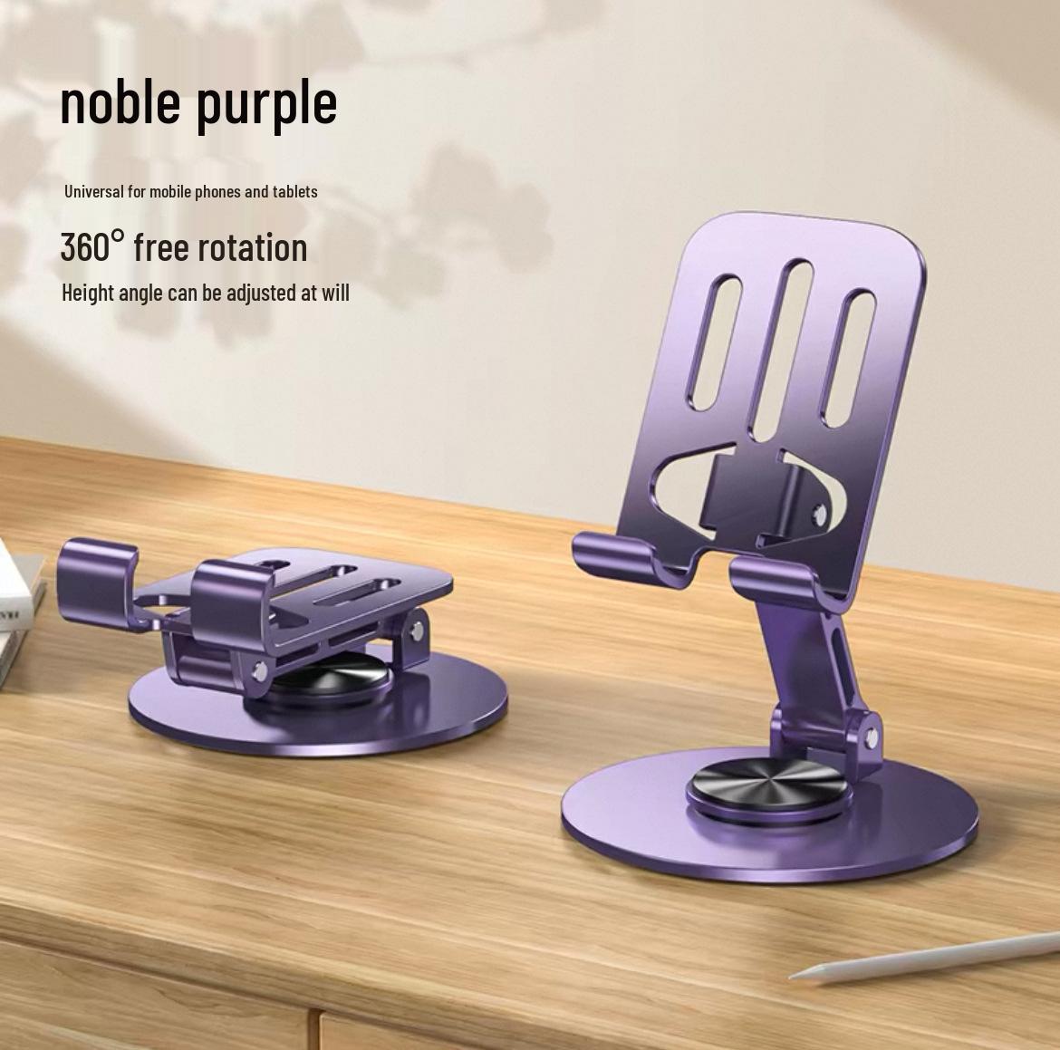 Aluminum Alloy & Carbon Steel Rotatable Phone Holder for Desktop - PUBG Edition.